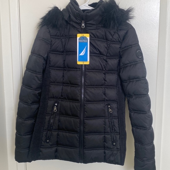 Nautica Womans puffer jacket with detachable hood live show price limited time! - Picture 1 of 6